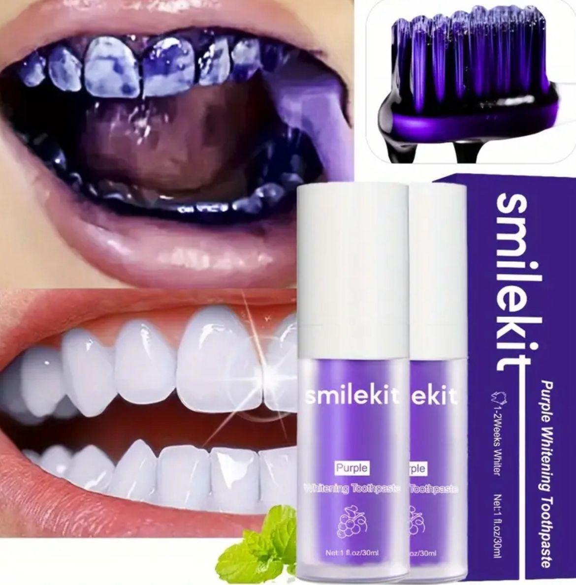 Smilora Foam Purple Whitening Toothpaste – Grape